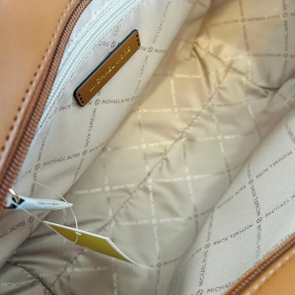 Michael Kors Purse jet set travel large chain tote shoulder bag brown MK - Picture 7 of 9